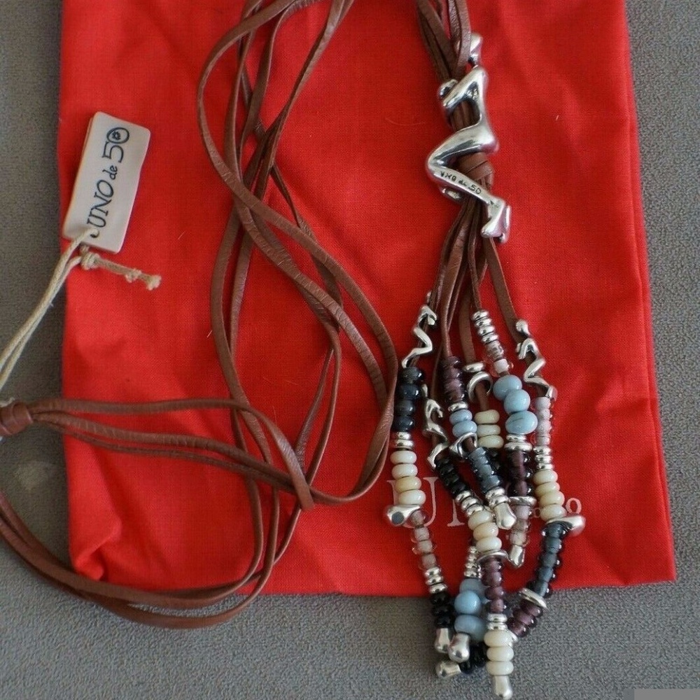 NWT Uno De 50 MOWGLI Long Tassel Necklace Retired